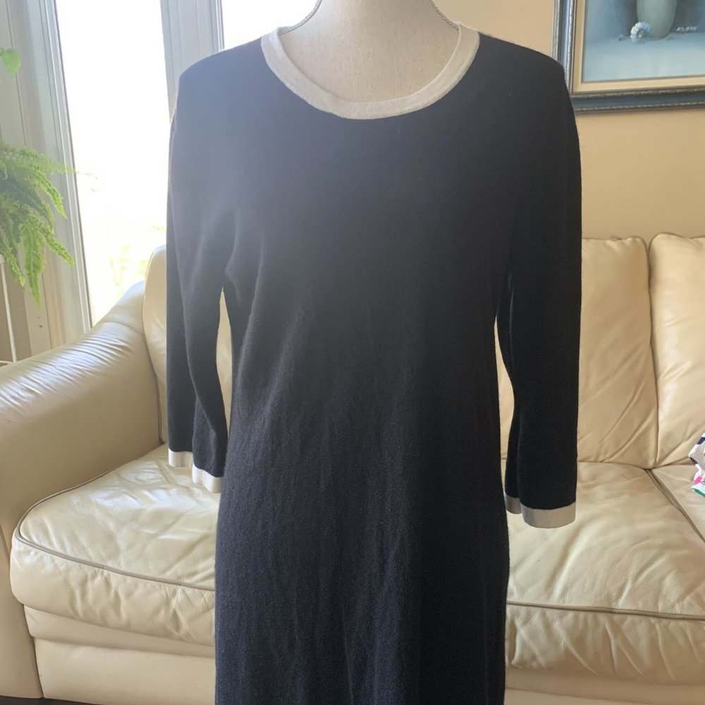 Great condition Black XL Silk and cashmere dress 3/4 sleeves